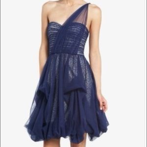 BCBG Blue One-Shoulder Tulle Dress | Size 4